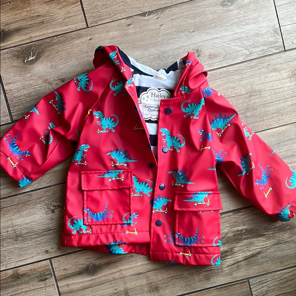 Hatley Red Kids Dinosaur Rain Jacket